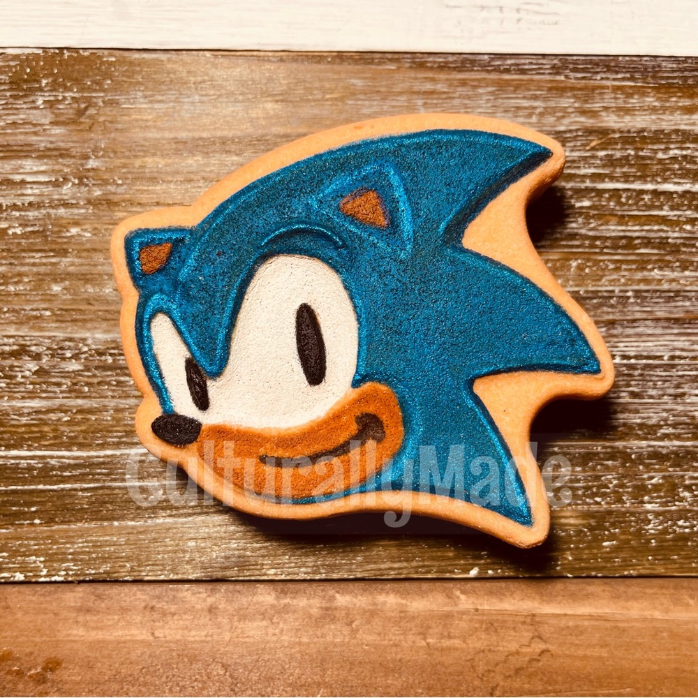 Handmade Blue Hedgehog bath bomb